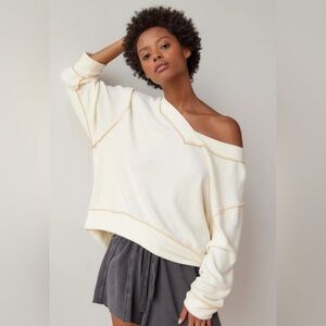 Urban Outfitters Out From Under Cody V-Neck Sweatshirt | size small